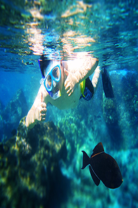 SNORKELING PERSON